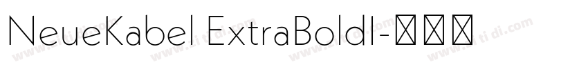 NeueKabel ExtraBoldI字体转换